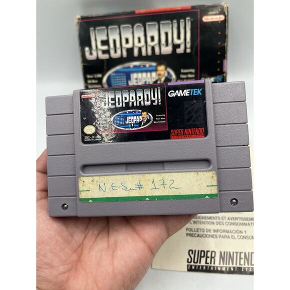 SNES Jeopardy -- (Super Nintendo) In Box + Insert - Picture 6 of 12